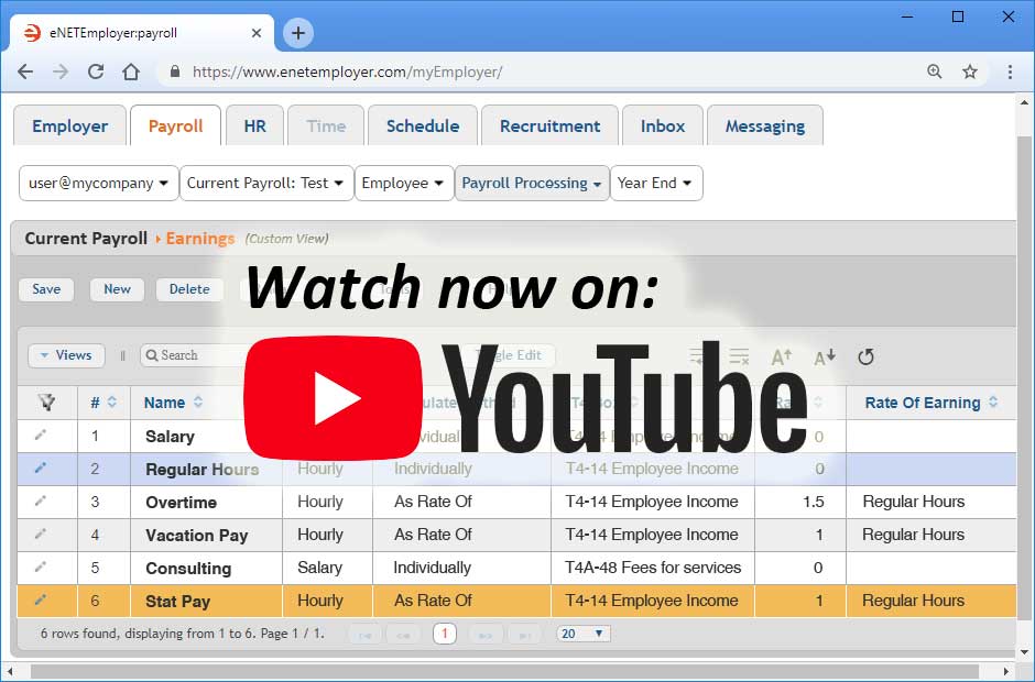 eNETEmployer Payroll Demo